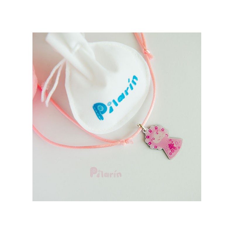Collar rosa acero inoxidable