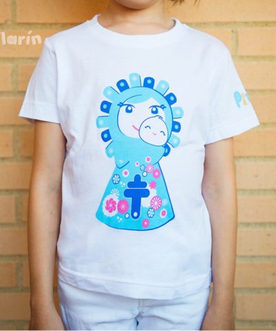 Camiseta manga corta azul